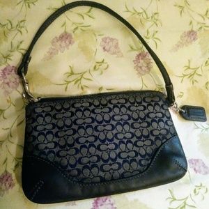 Coach navy blue change purse